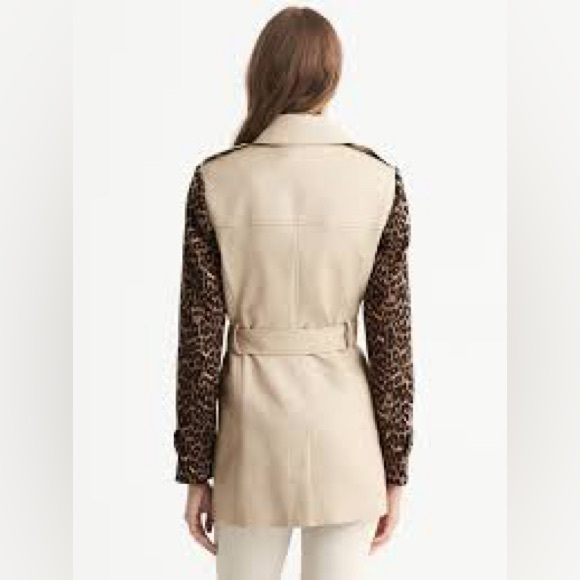 Banana republic BELTED CHEETAH-SLEEVE TRENCH - Picture 3 of 6